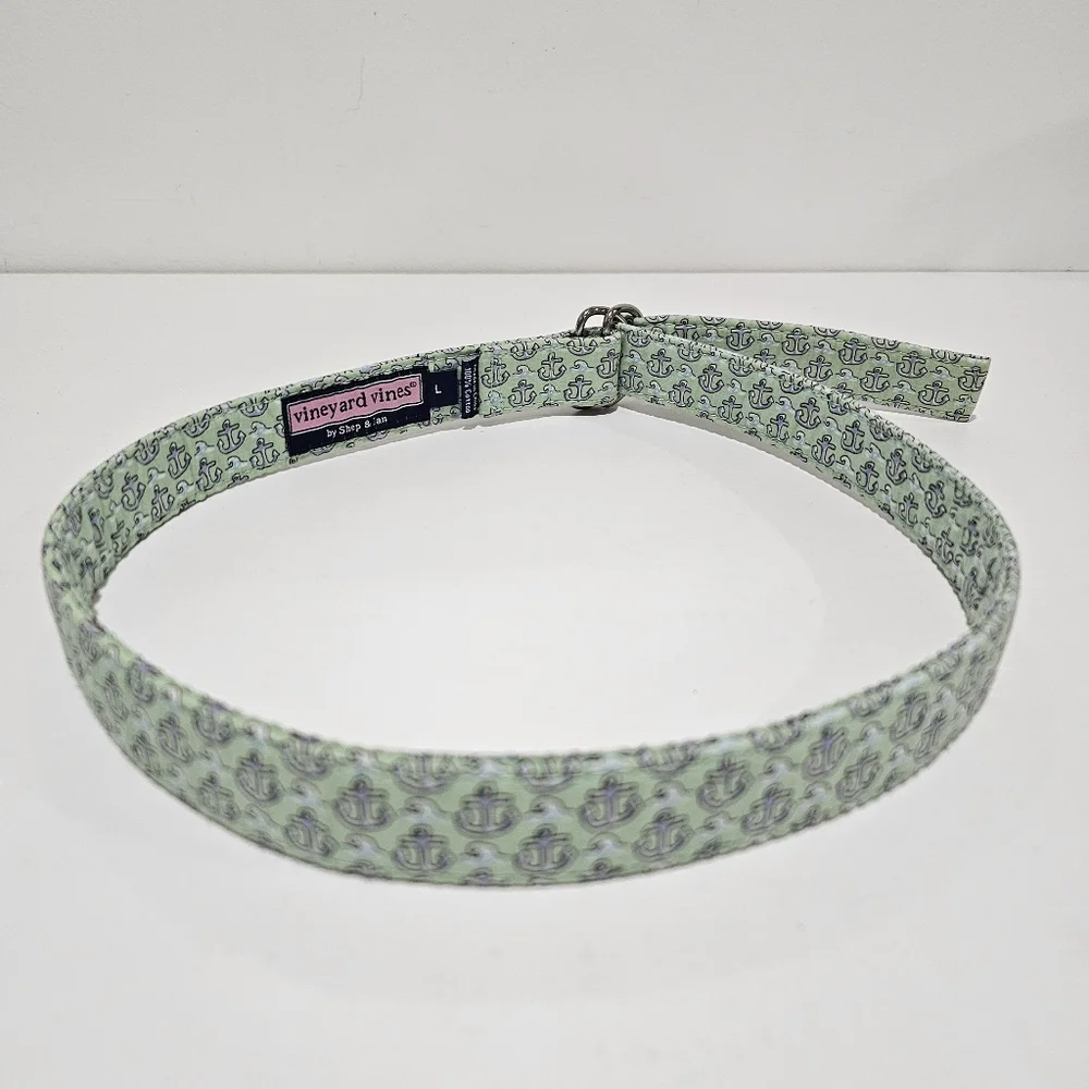 Vineyard Vines Anchor Pattern Cotton Belt Girl's Size L